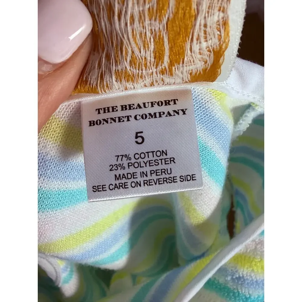 The Beaufort Bonnet Company Striped tie side Cover up size 5